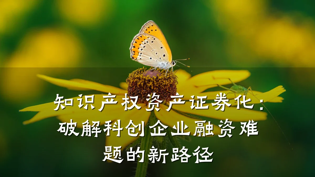 知识产权资产证券化:破解科创企业融资难题的新路径
