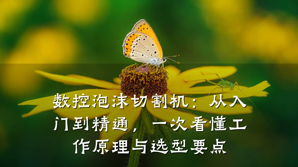 数控泡沫切割机:从入门到精通,一次看懂工作原理与选型要点