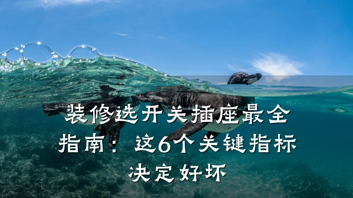 装修选开关插座最全指南:这6个关键指标决定好坏