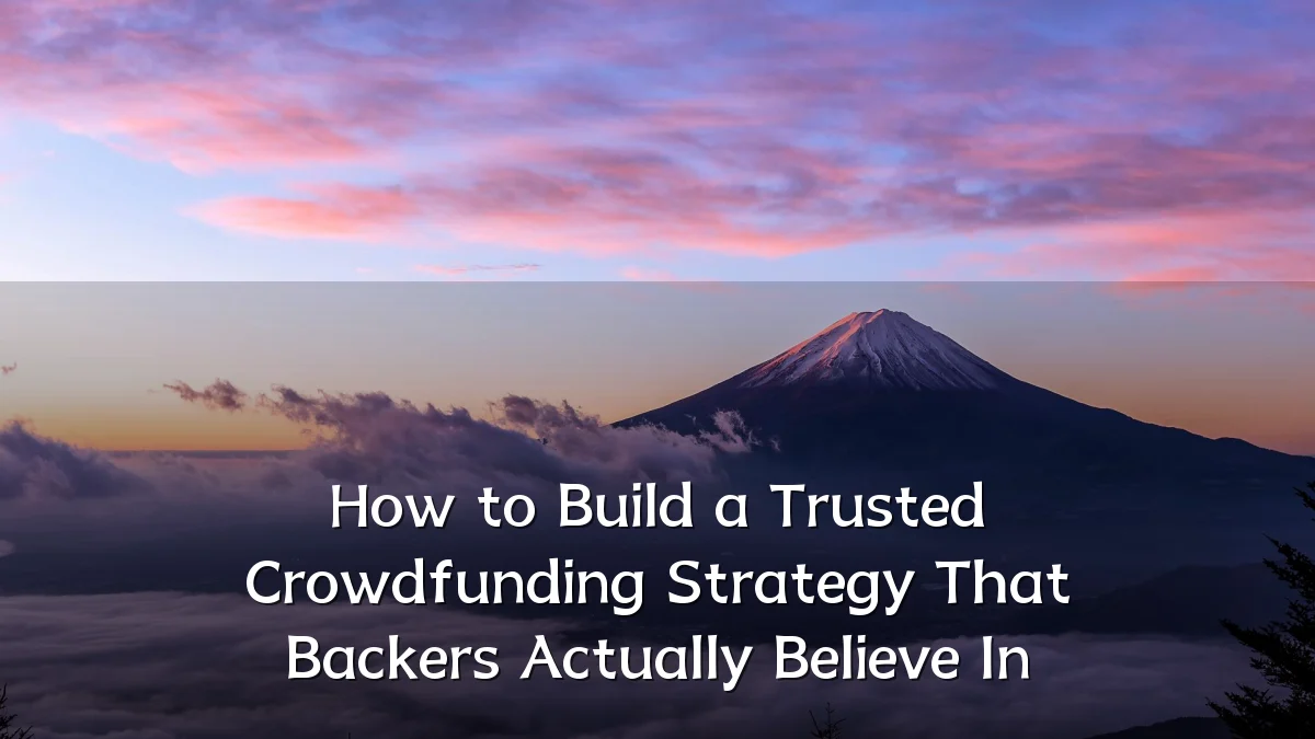 How to Build a Trusted Crowdfunding Strategy That Backers Actually Believe In