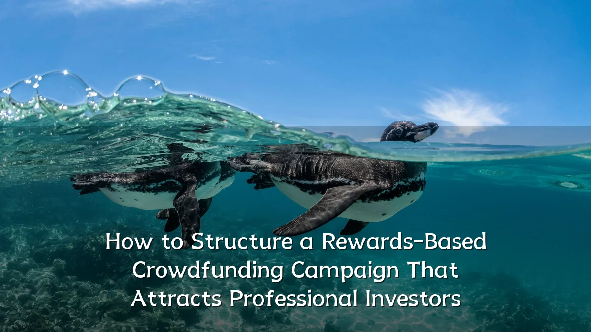 How to Structure a Rewards-Based Crowdfunding Campaign That Attracts Professional Investors