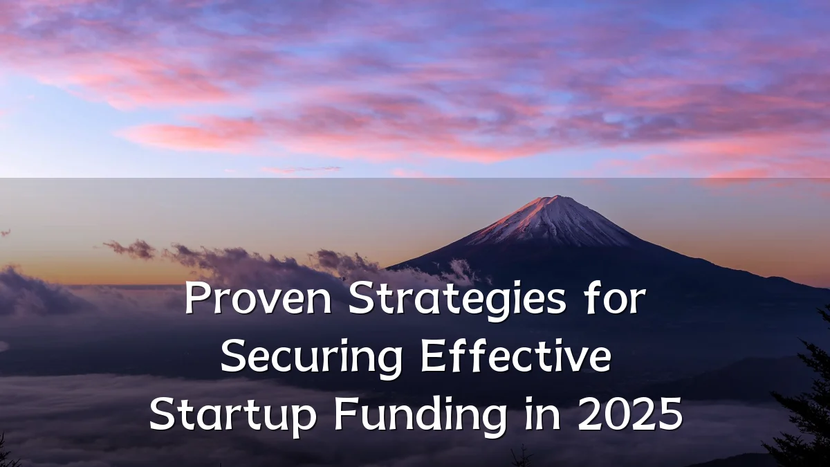 Proven Strategies for Securing Effective Startup Funding in 2025