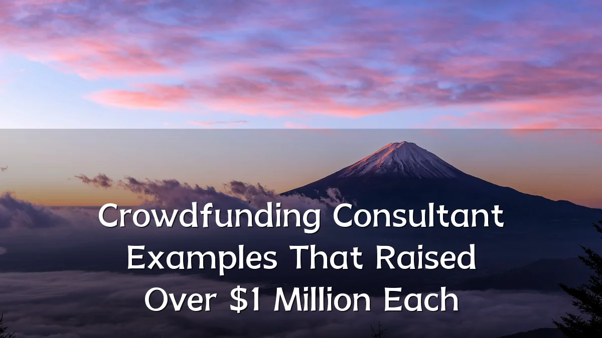 Crowdfunding Consultant Examples That Raised Over $1 Million Each